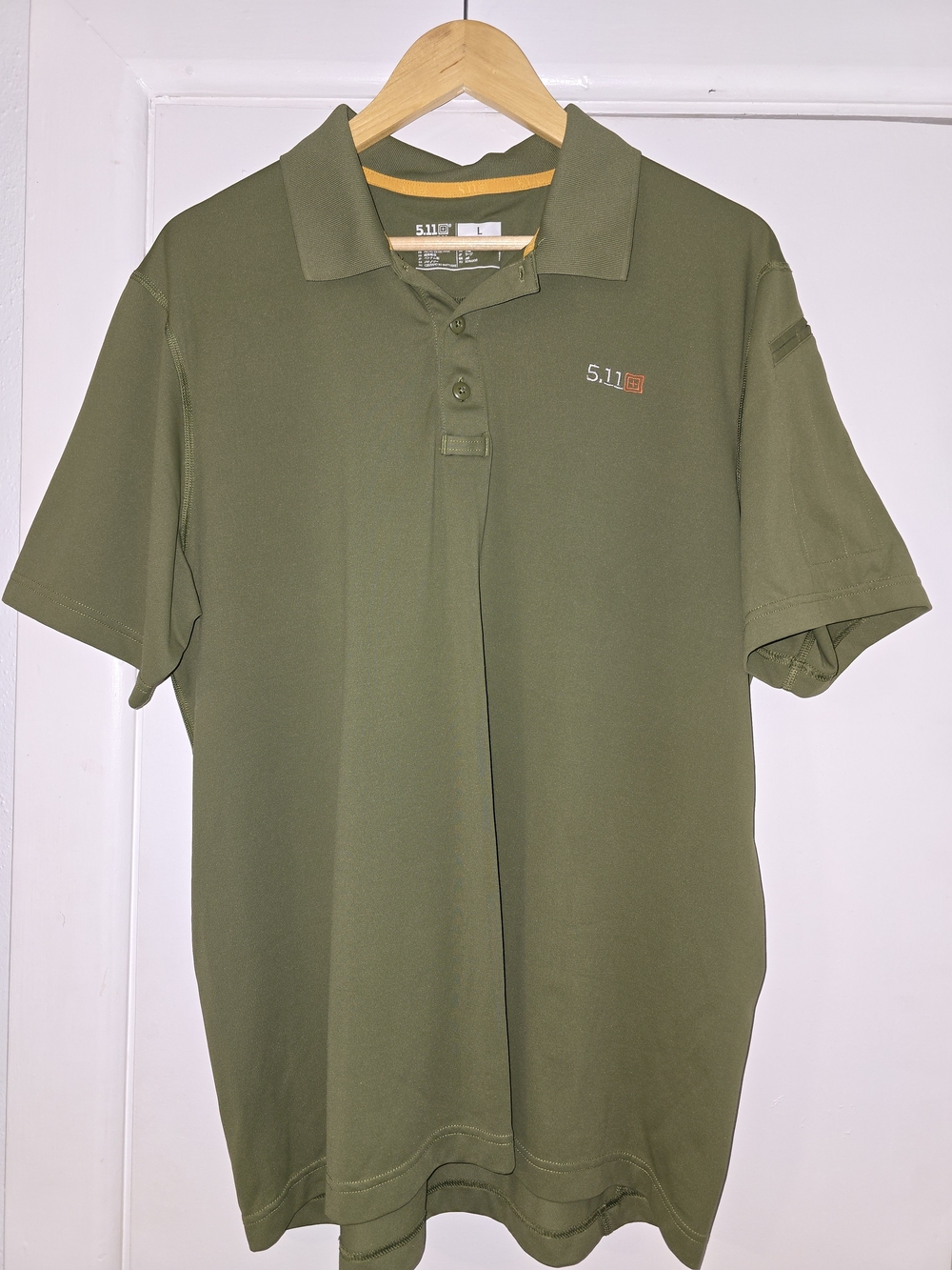 5.11 Tactical Olive Polo with Orange Accent